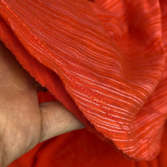 NWT  Free People Coral/Orange Turn It Up Striped High-Low Tank Top XS - Picture 9 of 16